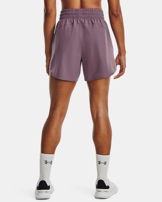 Shorts tejidos de 13 cm UA Flex para mujer, Purple, pdpMainDesktop image number 1